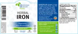Label for Herbal Iron