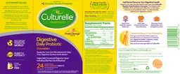 Label for Digestive Daily Probiotic Chewables Fresh Orange Flavor