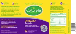 Label for Probiotic Gummies Mixed Berry