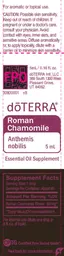 Label for Roman Chamomile