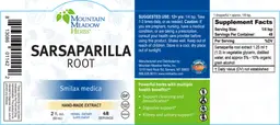 Label for Sarsaparilla Root