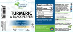 Label for Turmeric & Black Pepper