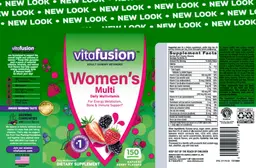 Label for Women's Multi Natural Berry Flavors