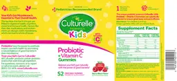 Label for Probiotic + Vitamin C Gummies Berry Blast Flavor