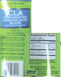 Label for CLA Conjugated Linoleic Acid Blend