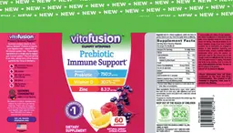 Label for Prebiotic Immune Support Natural Berry Citrus Flavor