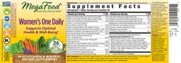 Label for Women's One Daily
