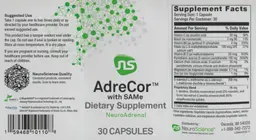 Label for AdreCor with SAMe