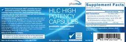 Label for HLC High Potency Capsules