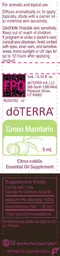 Label for Green Mandarin