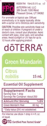 Label for Green Mandarin
