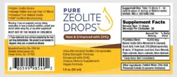 Label for Pure Zeolite Drops