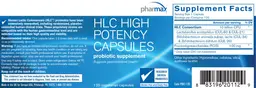 Label for HLC High Potency Capsules
