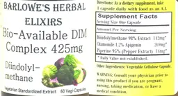 Label for Bio-Available DIM Complex 425 mg