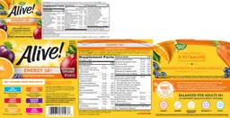 Label for Alive! Energy 50+ Complete Multivitamin