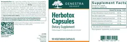 Label for Herbotox Capsules