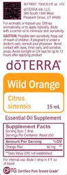 Label for Wild Orange