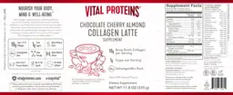 Label for Chocolate Cherry Almond Collagen Latte