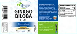 Label for Ginkgo Biloba Leaf