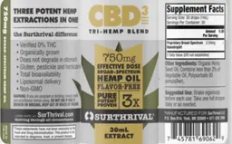CBD3 Tri-Hemp Blend 750mg Oil