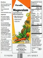 Label for Magnesium