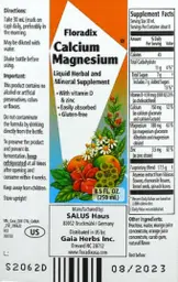 Label for Calcium Magnesium