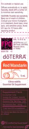 Label for Red Mandarin