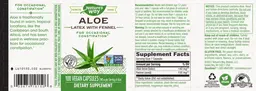 Label for Aloe Latex 140 mg with Fennel