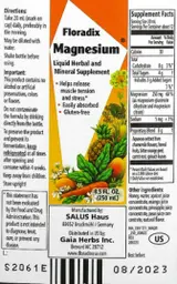 Label for Magnesium
