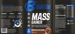 Label for Mass Gainer Chocolate Ice Cream