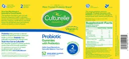 Label for Probiotic Gummies with Prebiotics Mixed Berry