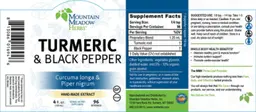 Label for Turmeric & Black Pepper