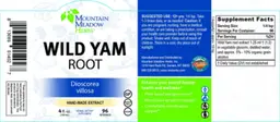 Label for Wild Yam Root