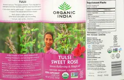 Label for Tulsi Sweet Rose