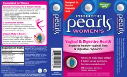 Label for Probiotic Pearls Women's