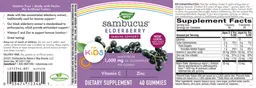 Label for Sambucus for Kids Gummies