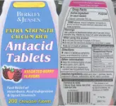 Label for Antacid Tablets Assorted Berry Flavors