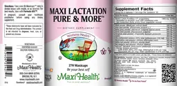 Label for Maxi Lactation Pure & More