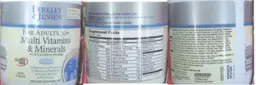 Label for Multi Vitamins & Minerals With Lycopene 300 mcg