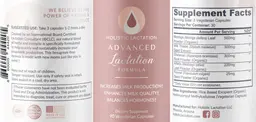 Label for Advanced Lactation Formula