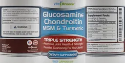 Label for Glucosamine Chondroitin MSM & Turmeric