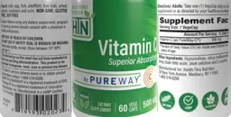 Label for Vitamin C 500 mg