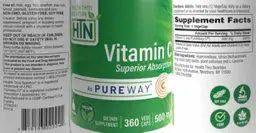 Label for Vitamin C 500 mg
