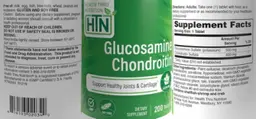 Label for Glucosamine Chondroitin