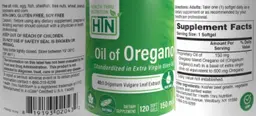 Label for Oil Of Oregano 150 mg