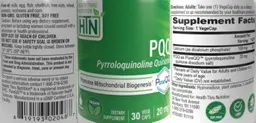 Label for PQQ 20 mg