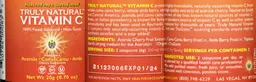 Label for Truly Natural Vitamin C