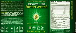 Label for Revitalize SuperGreens