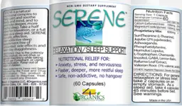 Label for Serene Relaxation/Sleep Support