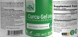 Label for Curcu-Gel Ultra 650 mg